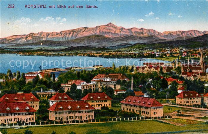 Konstanz Bodensee Saentis Panorama