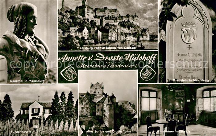 Meersburg Bodensee Denkmal Fuerstenhaeusle Schloss Droste Turm Grabstein Annette