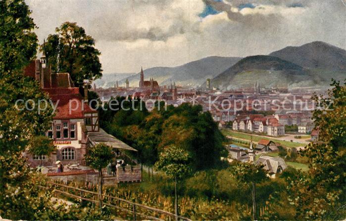 Freiburg Breisgau Panorama vom Lorettoberg
