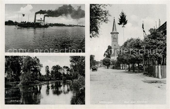 Soellingen Rheinmuenster Kirche Rhein Altrhein