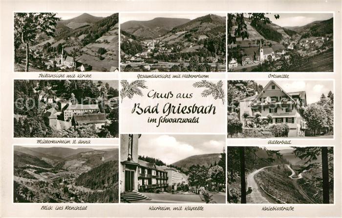 Bad Griesbach Schwarzwald Kirche Habererturm Muetterkurheim Sankt Anna Kurheim