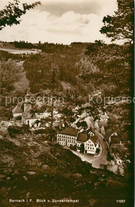 Berneck Bad Blick vom Sonnentempel