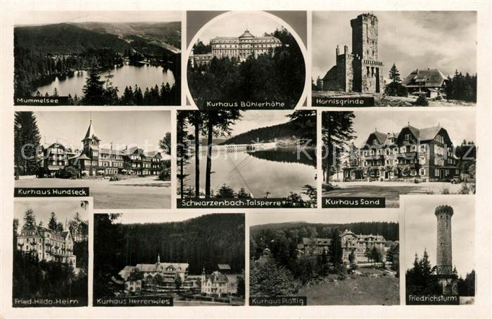 Schwarzenbachtalsperre Kurhaus Sand Buehlerhoehe Hundseck Herrenwies