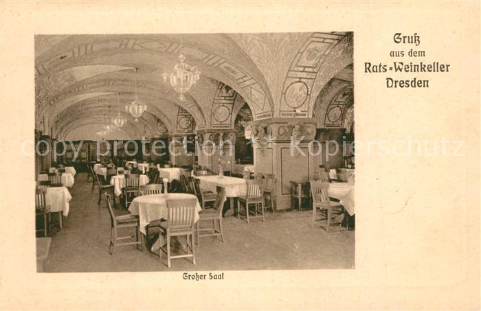 DRESDEN Elbe Rats Weinkeller Grosser Saal