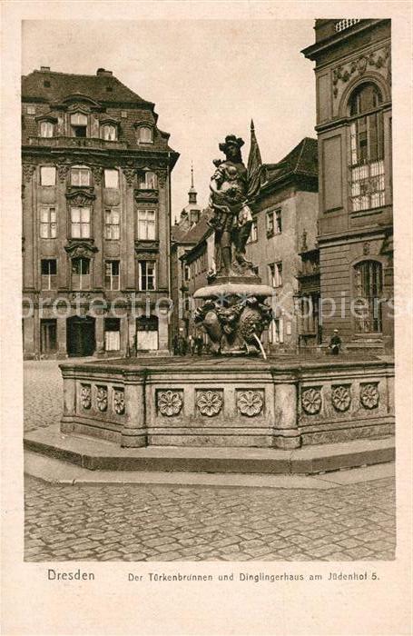 DRESDEN Elbe Tuerkenbrunnen Dinglingerhaus