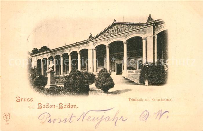 BADEN-BADEN BW Trinkhalle Kaiserdenkmal