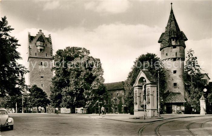 Ravensburg Wuerttemberg Frauentor Kreuzbrunnen Gruener Turm