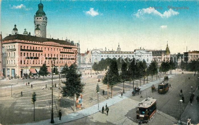 LEIPZIG Sachsen Koenigplatz Strassenbahn