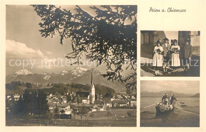 Prien Chiemsee Panorama Kirche Fischer Trachten