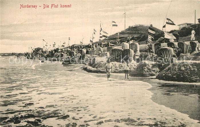 Norderney Nordseebad Strandburgen Flutbeginn