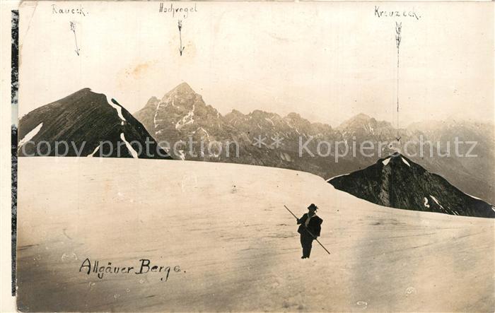 Allgaeu Region Allgaeuer Berge Hochvogel Kreuzeck Winterlandschaft