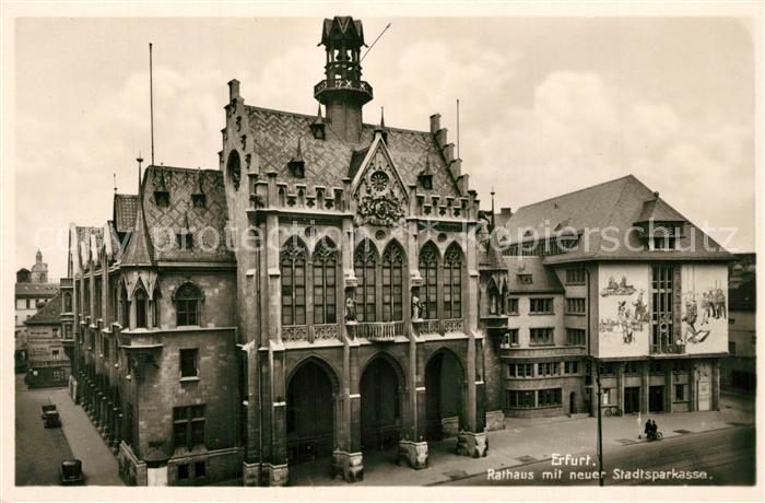 ERFURT  CITY Rathaus neue Stadtsparkasse