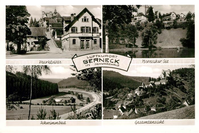 Berneck Altensteig Marktplatz Bernecker See Schwimmbad Panorama