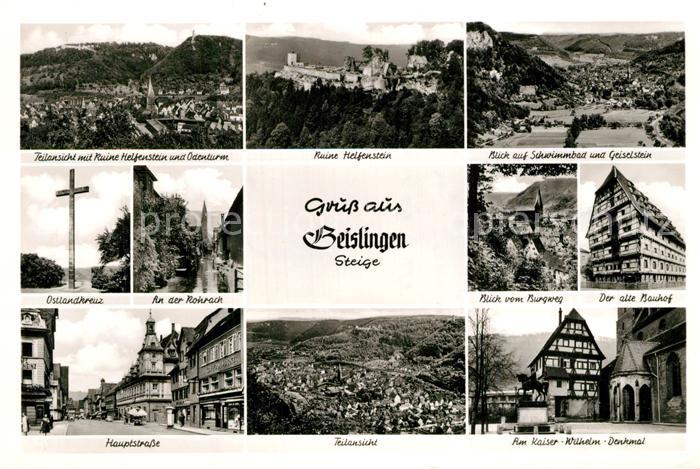 Geislingen Steige Ruine Helfenstein Odenturm Geiselstein Ostlandkreuz Kaiser Wil