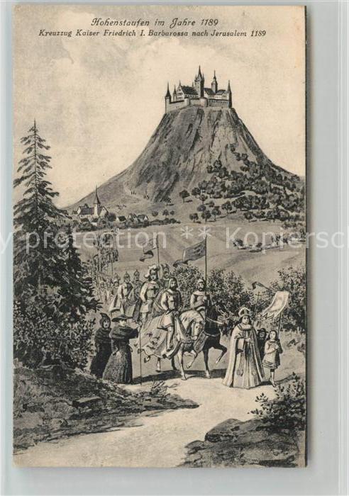 Hohenstaufen Kreuzung Kaiser Friedrich I Barbarossa nach Jerusalem