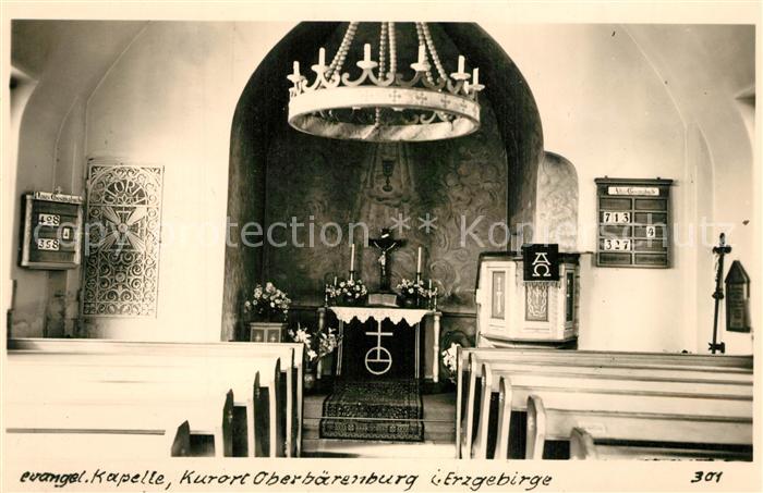 Oberbaerenburg Baerenburg Evangelische Kapelle Innenansicht Altar