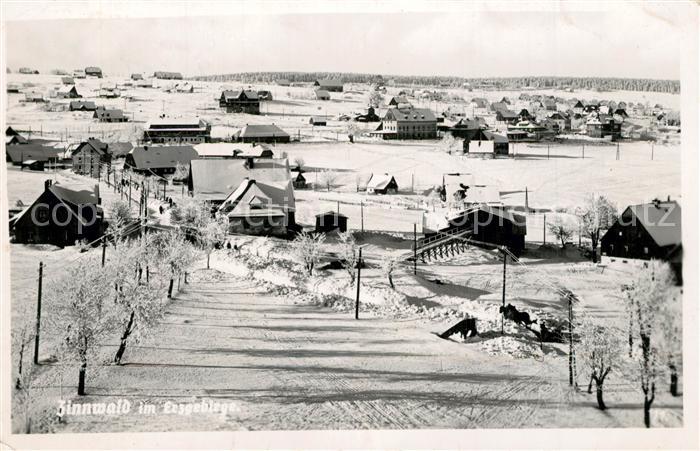 Zinnwald-Georgenfeld Winterpanorama Erzgebirge Feldpost