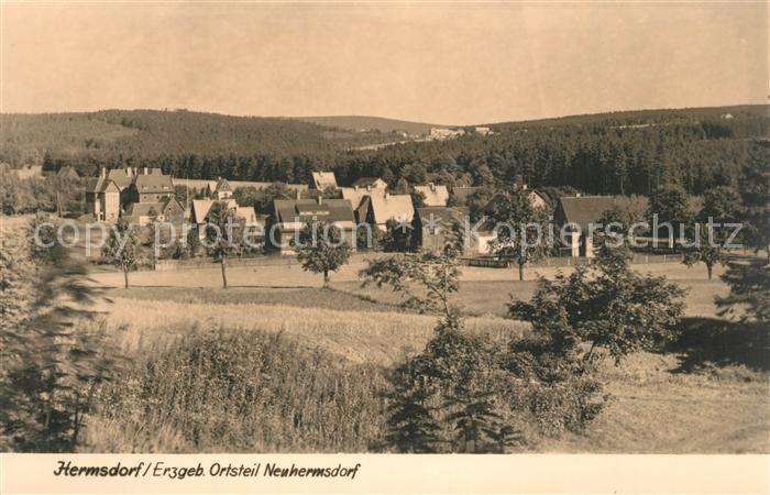 Hermsdorf Erzgebirge OT Neuhermsdorf Landschaftspanorama Handabzug