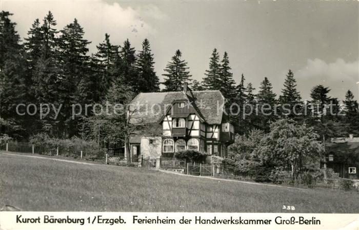 Baerenburg Sachsen Ferienheim der Handwerkskammer Gross-Berlin