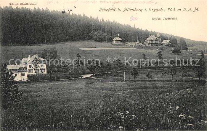 Rehefeld-Zaunhaus Koenigliche Oberfoersterei Koenigliches Jagdschloss Feldpost