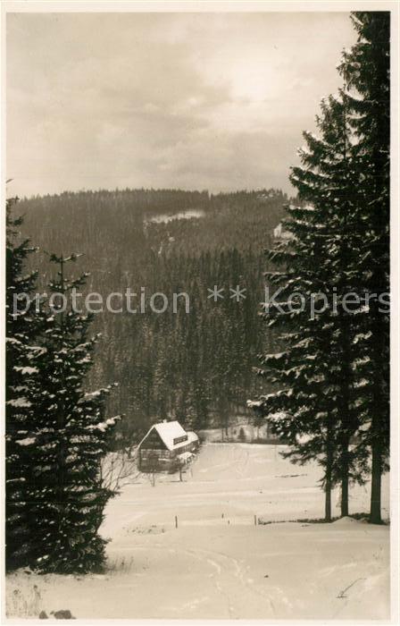 Kipsdorf Putzmuehle Poebeltal Winterlandschaft