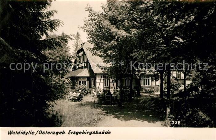 Waldidylle Erzgebirgsbaude Handabzug