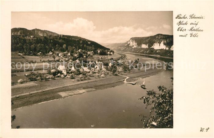 Oberrathen Panorama Elbtal Elbsandsteingebirge