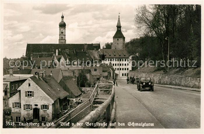 Landsberg Lech Blick von der Bergstrasse auf den Schmalzturm