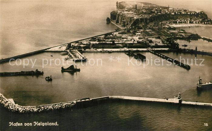 HELGOLAND Insel Schleswig-Holstein Hafen Fliegeraufnahme