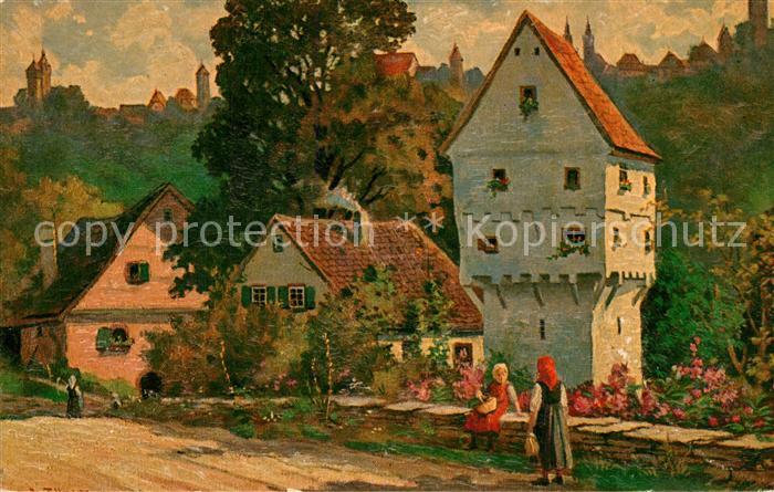 Rothenburg Tauber topplerschloesschen Degi Gemaelde Philipp Zeltner Kuenstlerkar