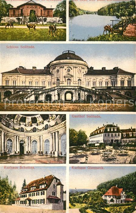 STUTTGART  CITY Schloss Solitude Gasthof Kurhaus Glemseck