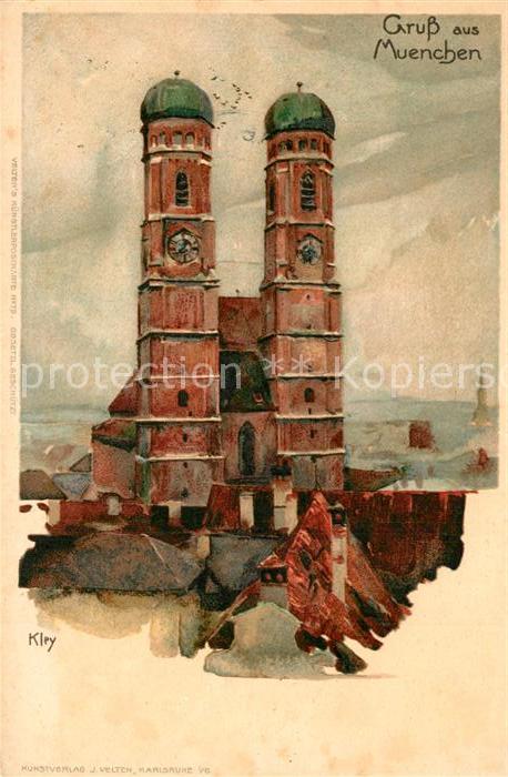 Muenchen Bayern Frauenkirche Kuenstlerkarte