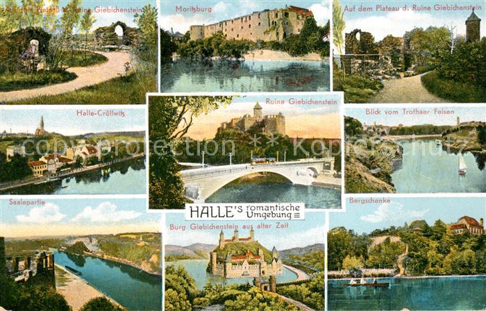 Halle Saale Burgen und Schloesser der Umgebung