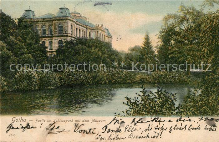 Gotha Thueringen Partie im Schlosspark mit Museum