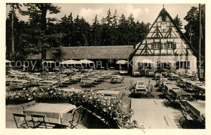NueRNBERG  CITY Tiergarten Gaststaette Cafe Waldschaenke Gartenterrasse