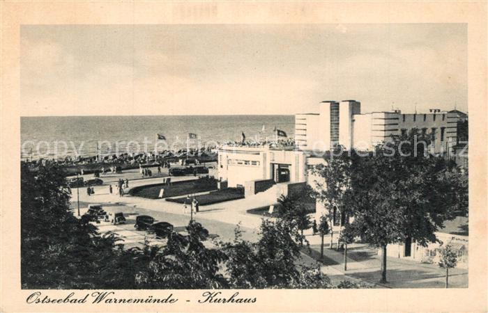 Warnemuende Ostseebad Kurhaus Strand Kupfertiefdruck