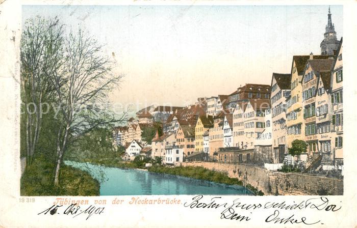 TueBINGEN BW Blick von der Neckarbruecke Altstadt