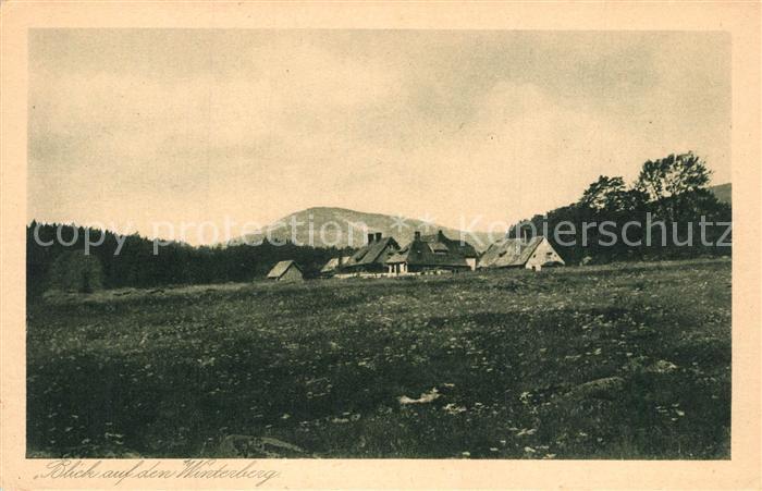 Schierke Harz Landschaftspanorama Blick auf den Winterberg