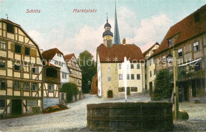 Schlitz Hessen Marktplatz Brunnen