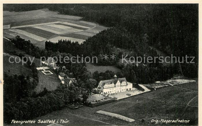 Saalfeld Saale Bahnhofsgaststaette Feengrotten Original Fliegeraufnahme