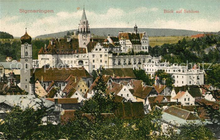 Sigmaringen Altstadt mit Blick zum Schloss