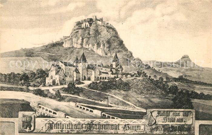 Singen Hohentwiel Festspielhalle Hohentwiel Festung Kuenstlerkarte