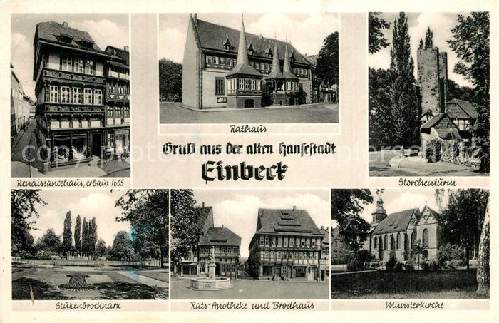 Einbeck Niedersachsen Renaissancehaus 17. Jhdt. Stukenbrockpark Rathaus Ratsapot