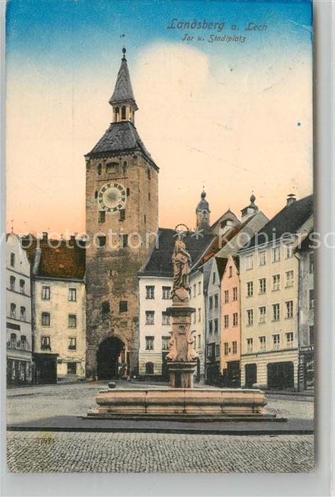 Landsberg Lech Tor und Stadtplatz