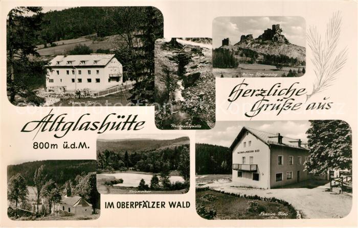 Altglashuette Oberpfalz Pension Blei Waldnaabquelle Ruine Flossenburg Geisweiher