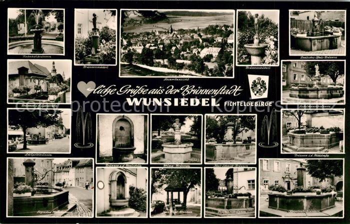 Wunsiedel Panorama Stadt der vielen Brunnen Details