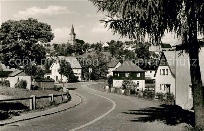 Fichtelberg Bayreuth Ortspartie mit Kirche