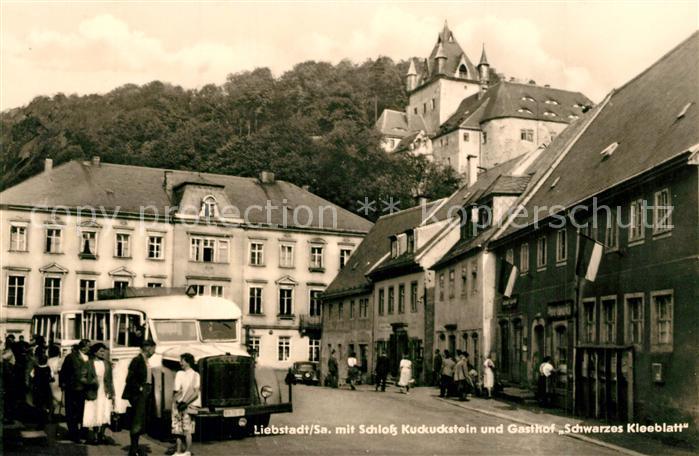 Liebstadt mit Schloss Kuckuckstein und Gasthof Schwarzes Kleeblatt