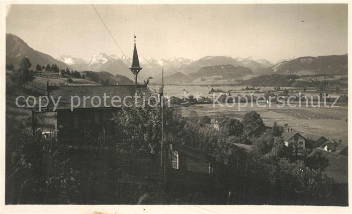 Sonthofen Oberallgaeu Blick vom Kalvarienberg