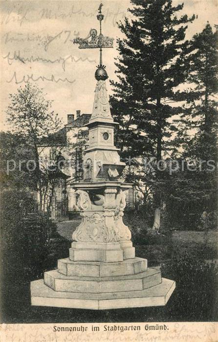 Gmuend Schwaebisch Sonnenuhr im Stadtgarten